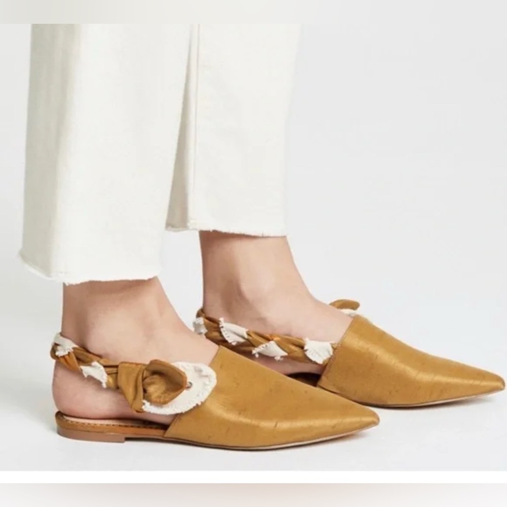 Sam Edelman Mustard Mules with Bow Detail